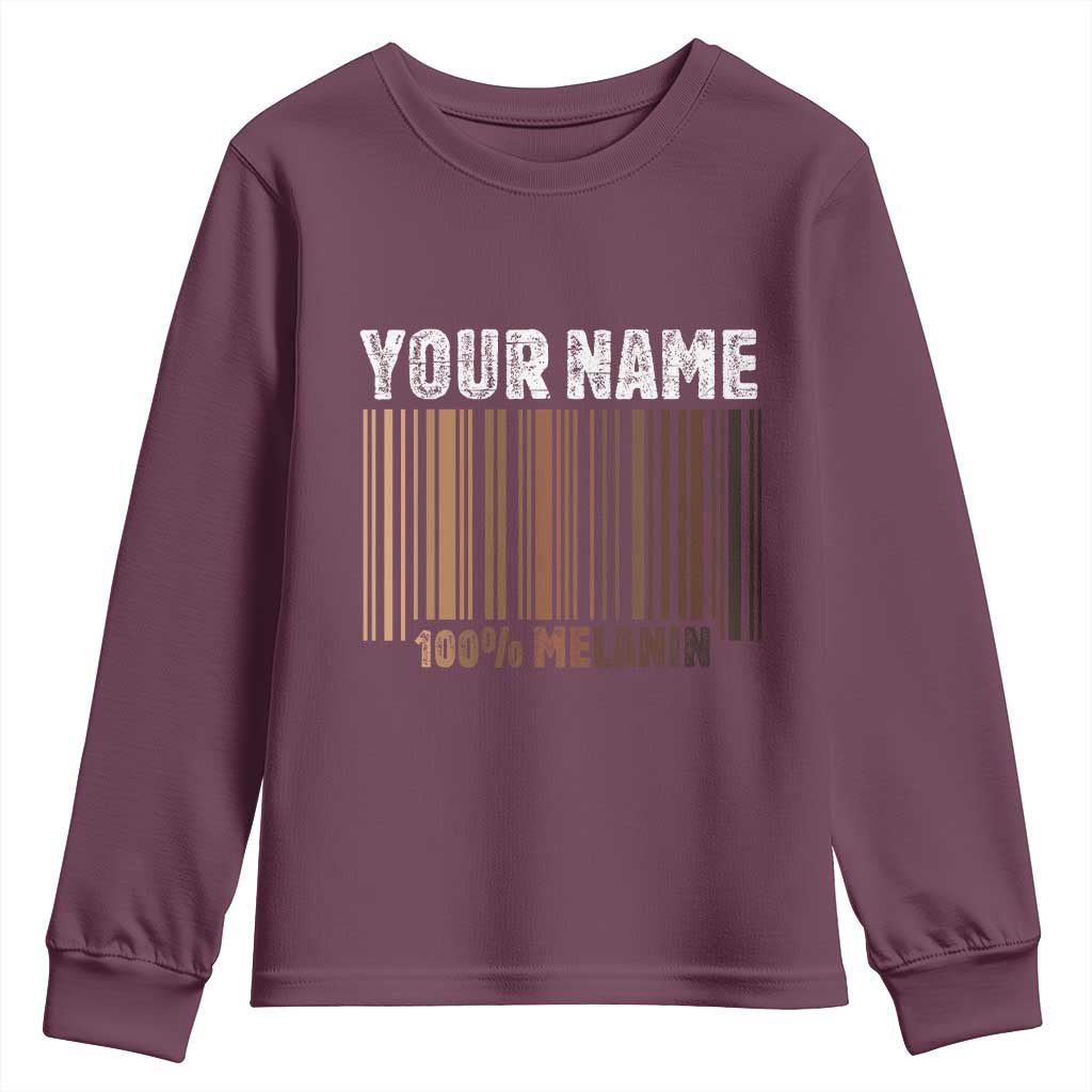 Personalized Gifts Black Pride Youth Sweatshirt Custom Name Melanin BLM African History Gift - African Pride