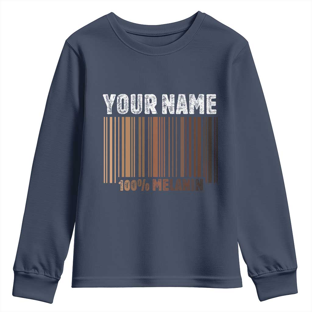 Personalized Gifts Black Pride Youth Sweatshirt Custom Name Melanin BLM African History Gift - African Pride