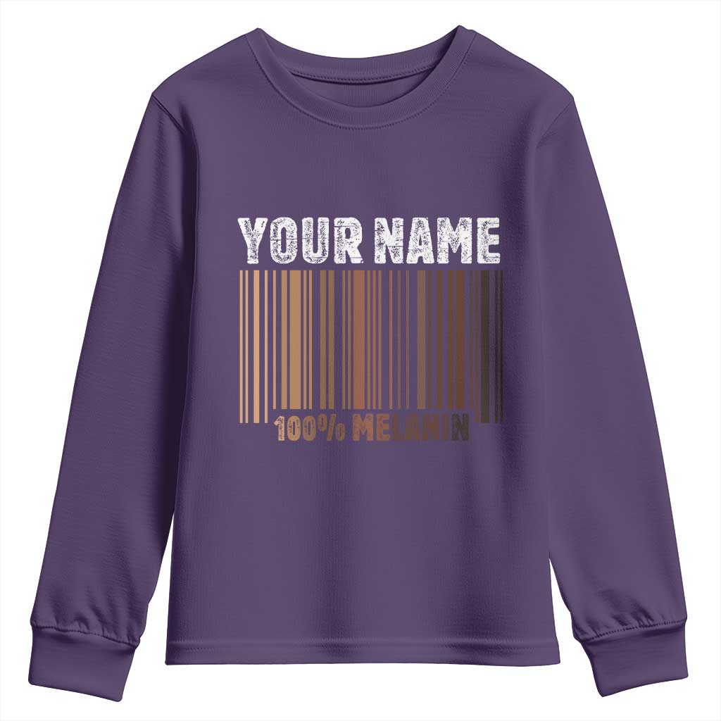 Personalized Gifts Black Pride Youth Sweatshirt Custom Name Melanin BLM African History Gift - African Pride