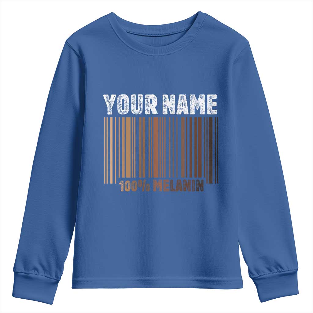 Personalized Gifts Black Pride Youth Sweatshirt Custom Name Melanin BLM African History Gift - African Pride