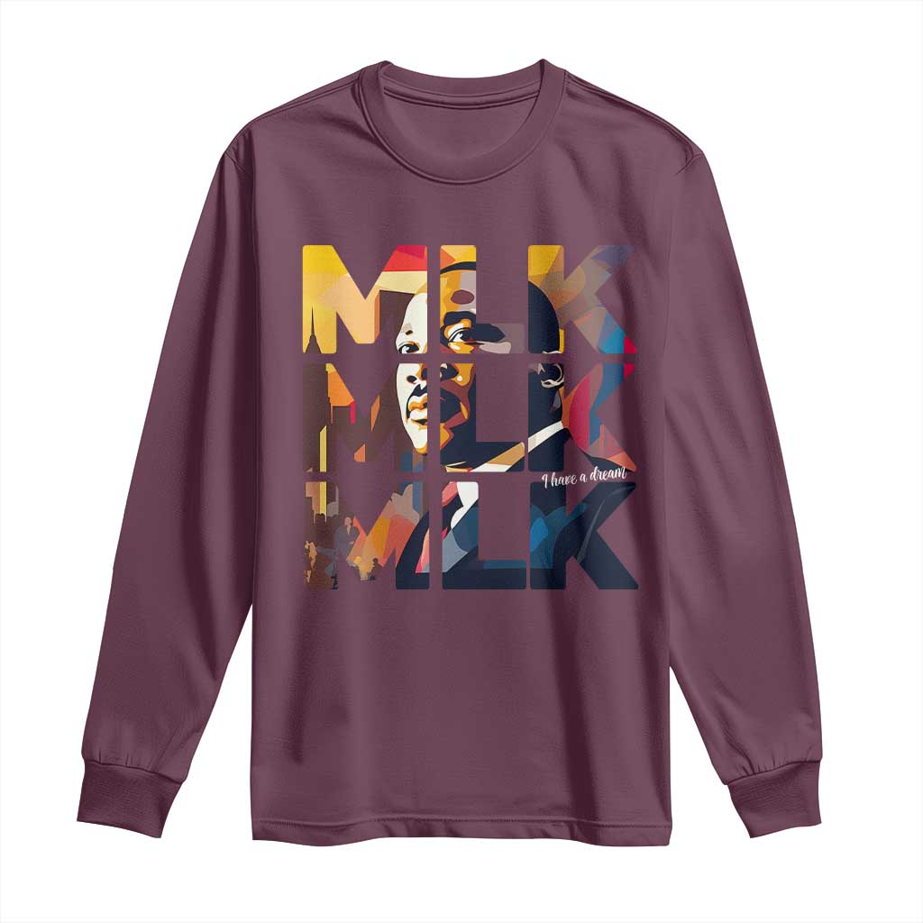 Martin Luther King Jr. Long Sleeve Shirt Black History Month I Have A Dream - African Pride