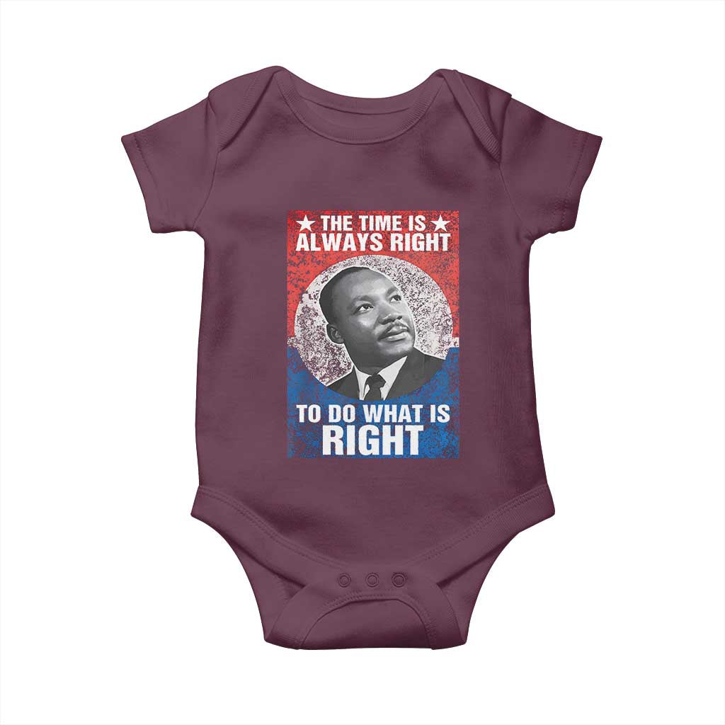 Martin Luther King Jr Baby Onesie The Time Is Always Right Civil Rights Black History Month MLK Day - African Pride