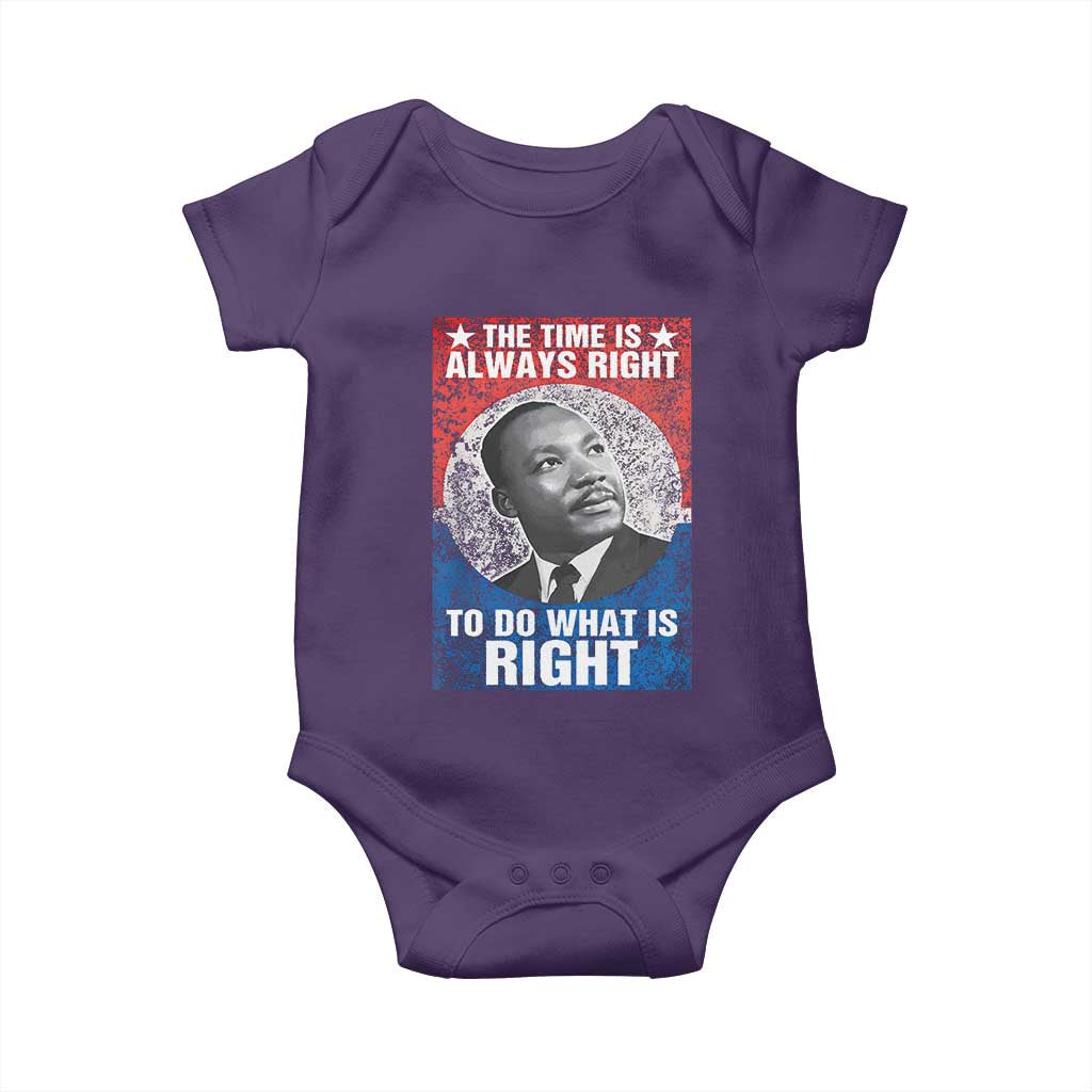 Martin Luther King Jr Baby Onesie The Time Is Always Right Civil Rights Black History Month MLK Day - African Pride
