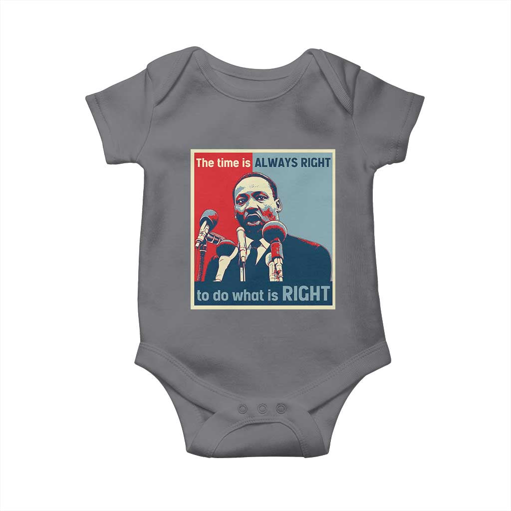 Martin Luther King Baby Onesie The Time Is Always Right Civil Rights Black History MLK Day - African Pride