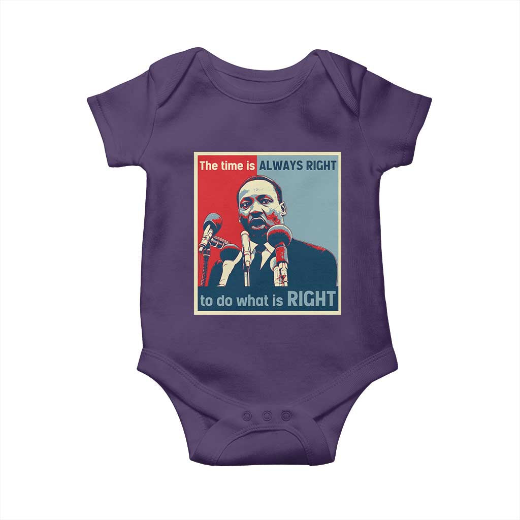 Martin Luther King Baby Onesie The Time Is Always Right Civil Rights Black History MLK Day - African Pride