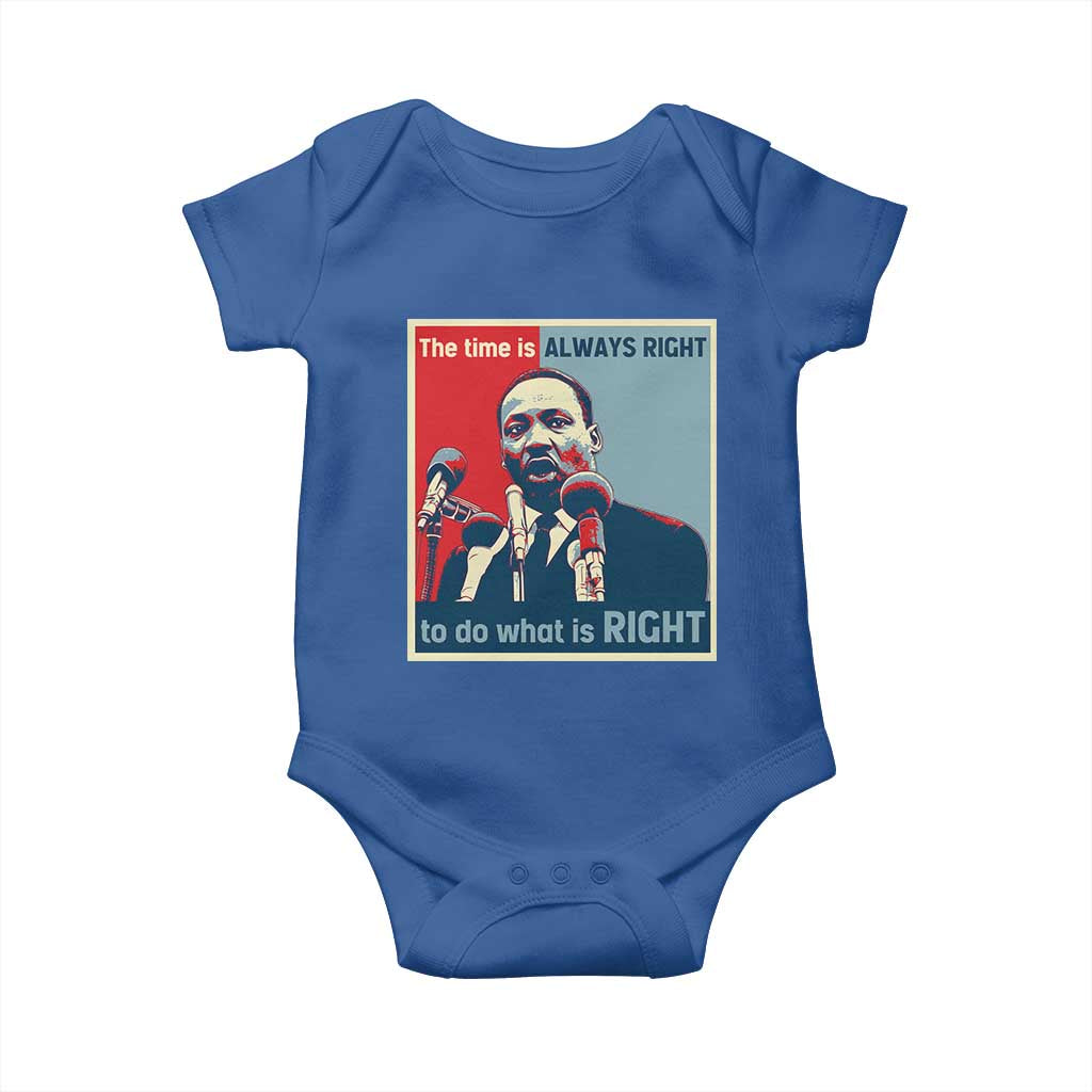 Martin Luther King Baby Onesie The Time Is Always Right Civil Rights Black History MLK Day - African Pride