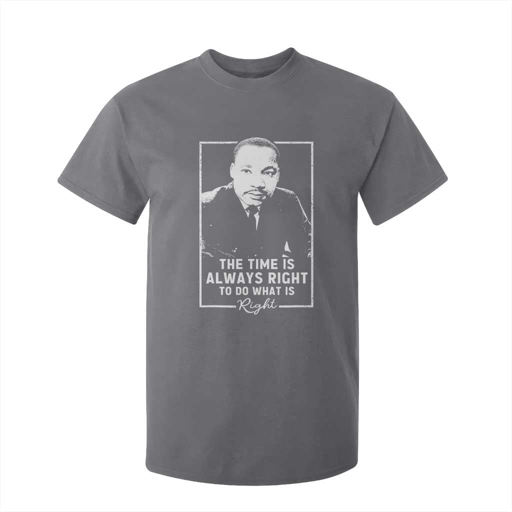 Martin Luther King T Shirt For Kid The Time Is Always Right MLK Day Black History Month - African Pride