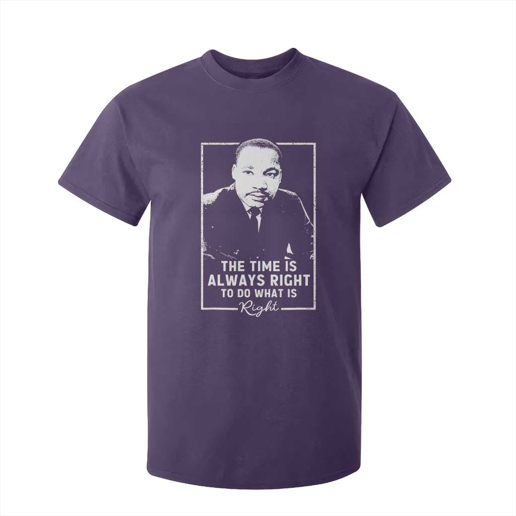 Martin Luther King T Shirt For Kid The Time Is Always Right MLK Day Black History Month - African Pride