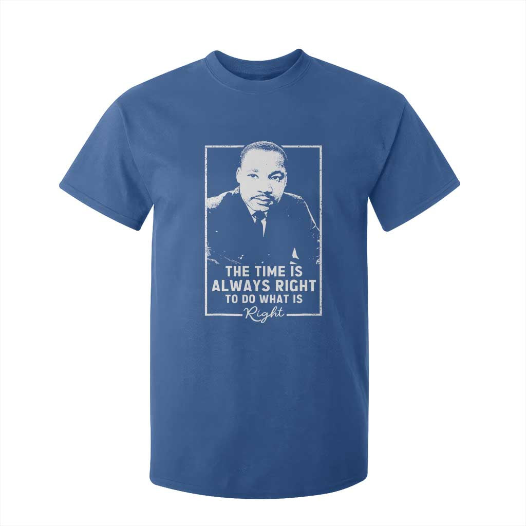 Martin Luther King T Shirt For Kid The Time Is Always Right MLK Day Black History Month - African Pride