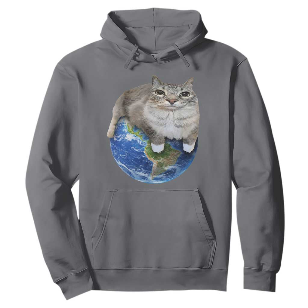 Earth Cat Silly Cat Meme Hoodie