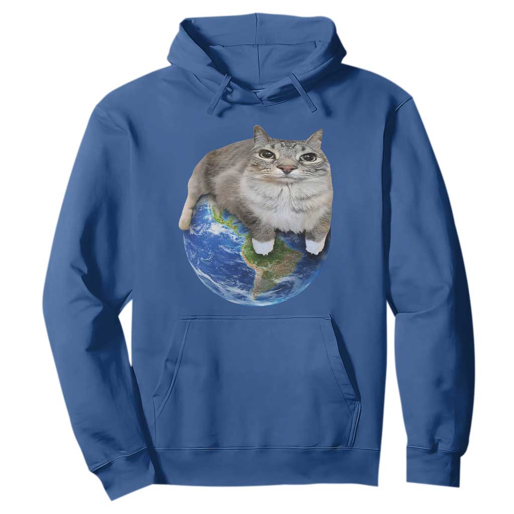 Earth Cat Silly Cat Meme Hoodie