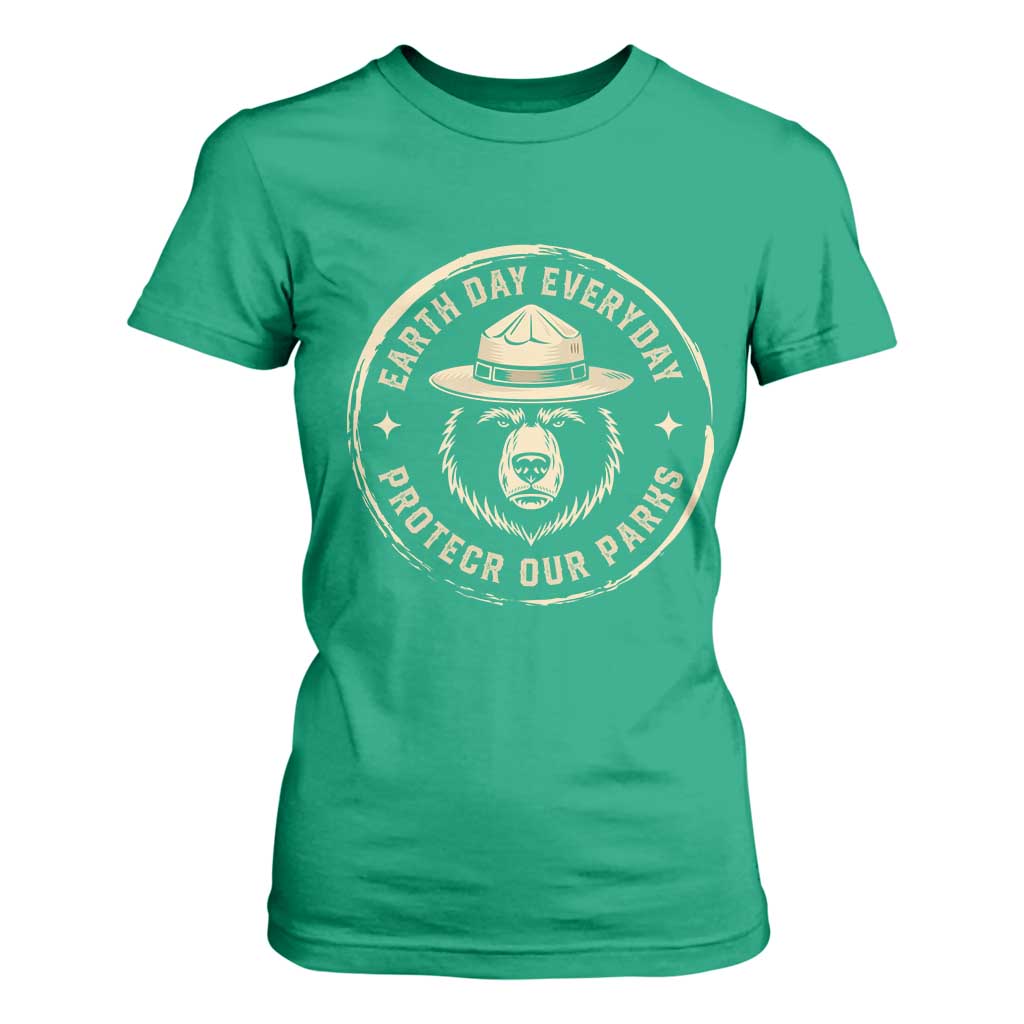 Earth Day Protect Our Parks T Shirt For Women Vintage Retro Bear