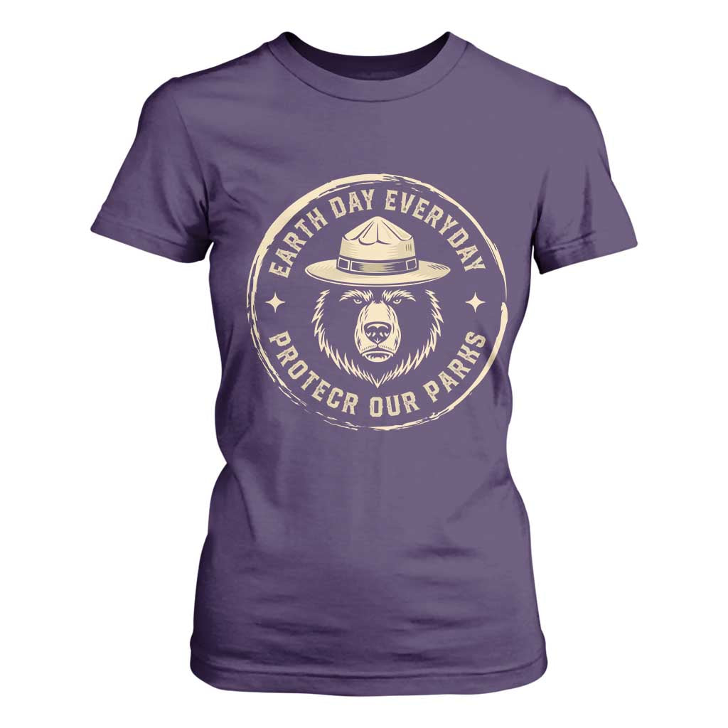 Earth Day Protect Our Parks T Shirt For Women Vintage Retro Bear