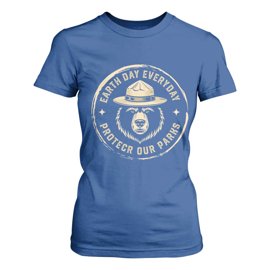 Earth Day Protect Our Parks T Shirt For Women Vintage Retro Bear