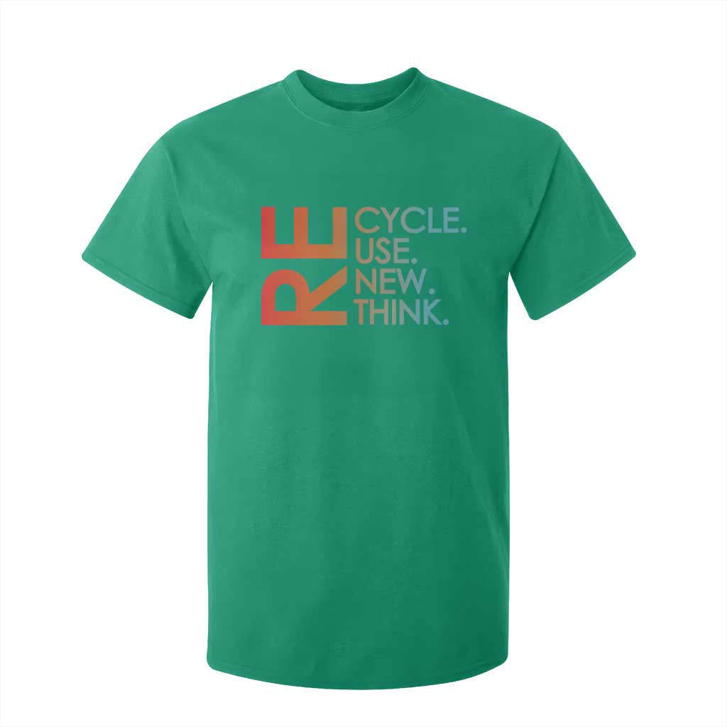 Environmental Activism T Shirt For Kid Recycle Reuse Renew Rethink Earth Day