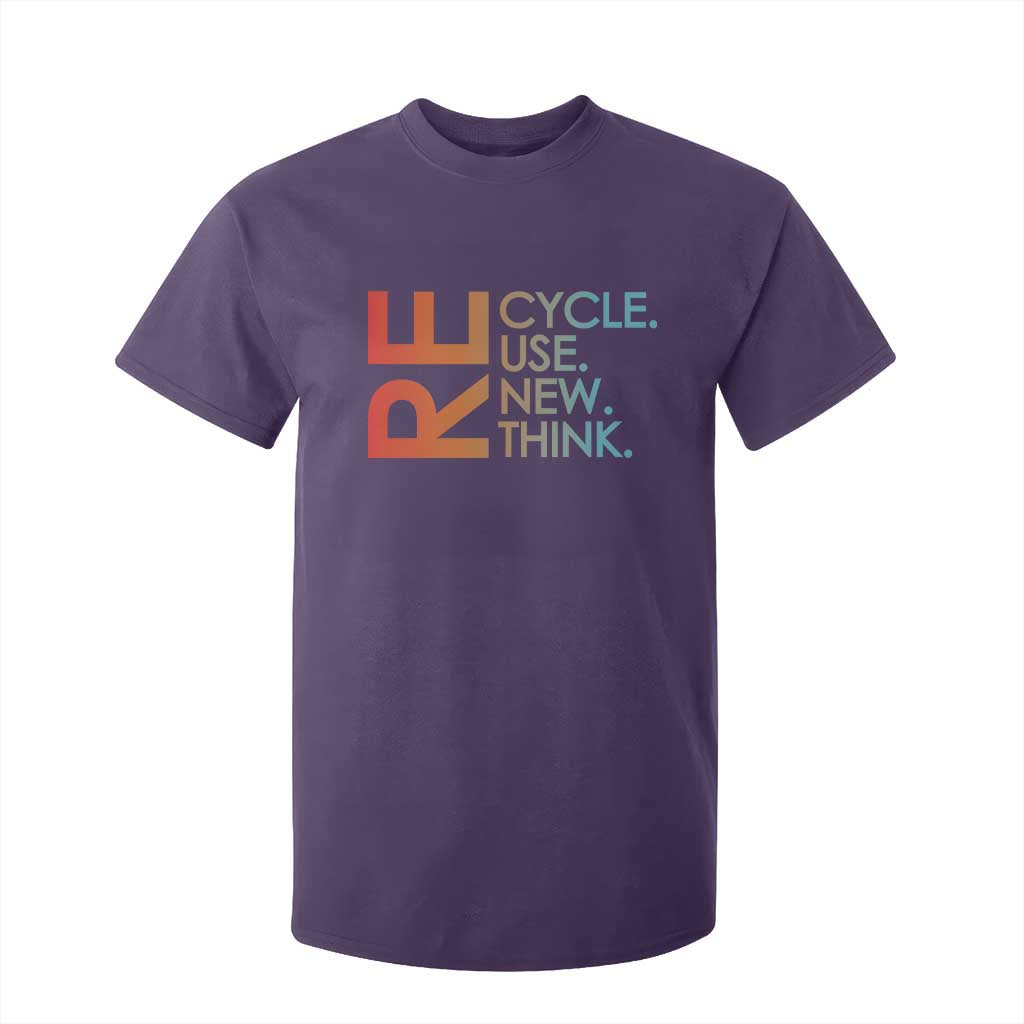Environmental Activism T Shirt For Kid Recycle Reuse Renew Rethink Earth Day