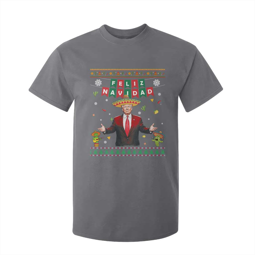 Mexico Christmas Trump T Shirt For Kid Feliz Navidad Xmas Funny Trump Santa Ugly Christmas - African Pride