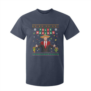 Mexico Christmas Trump T Shirt For Kid Feliz Navidad Xmas Funny Trump Santa Ugly Christmas - African Pride