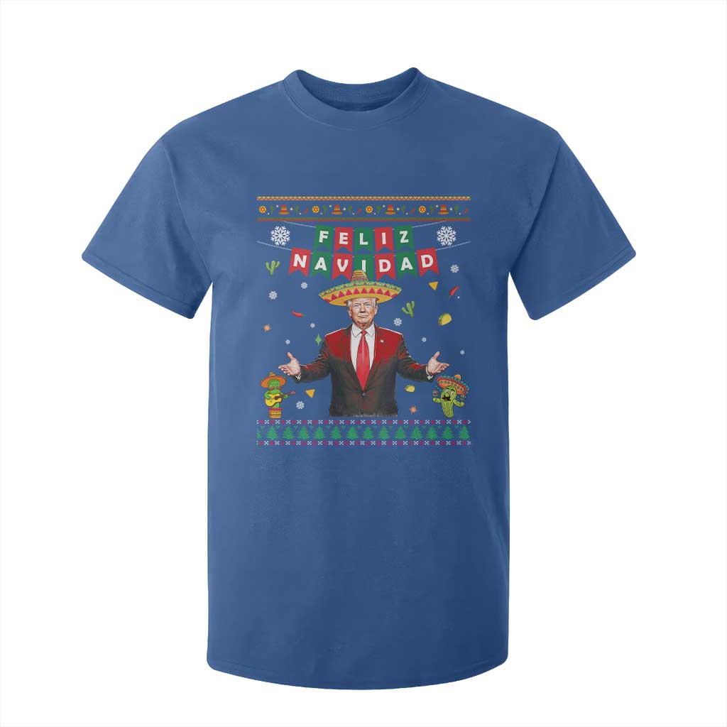 Mexico Christmas Trump T Shirt For Kid Feliz Navidad Xmas Funny Trump Santa Ugly Christmas - African Pride