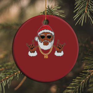 Funny Santa Christmas Ornament Black Hip Hop Santa African American Santa Rapper Fan