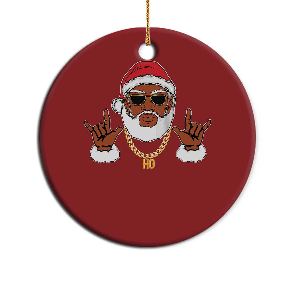 Funny Santa Christmas Ornament Black Hip Hop Santa African American Santa Rapper Fan
