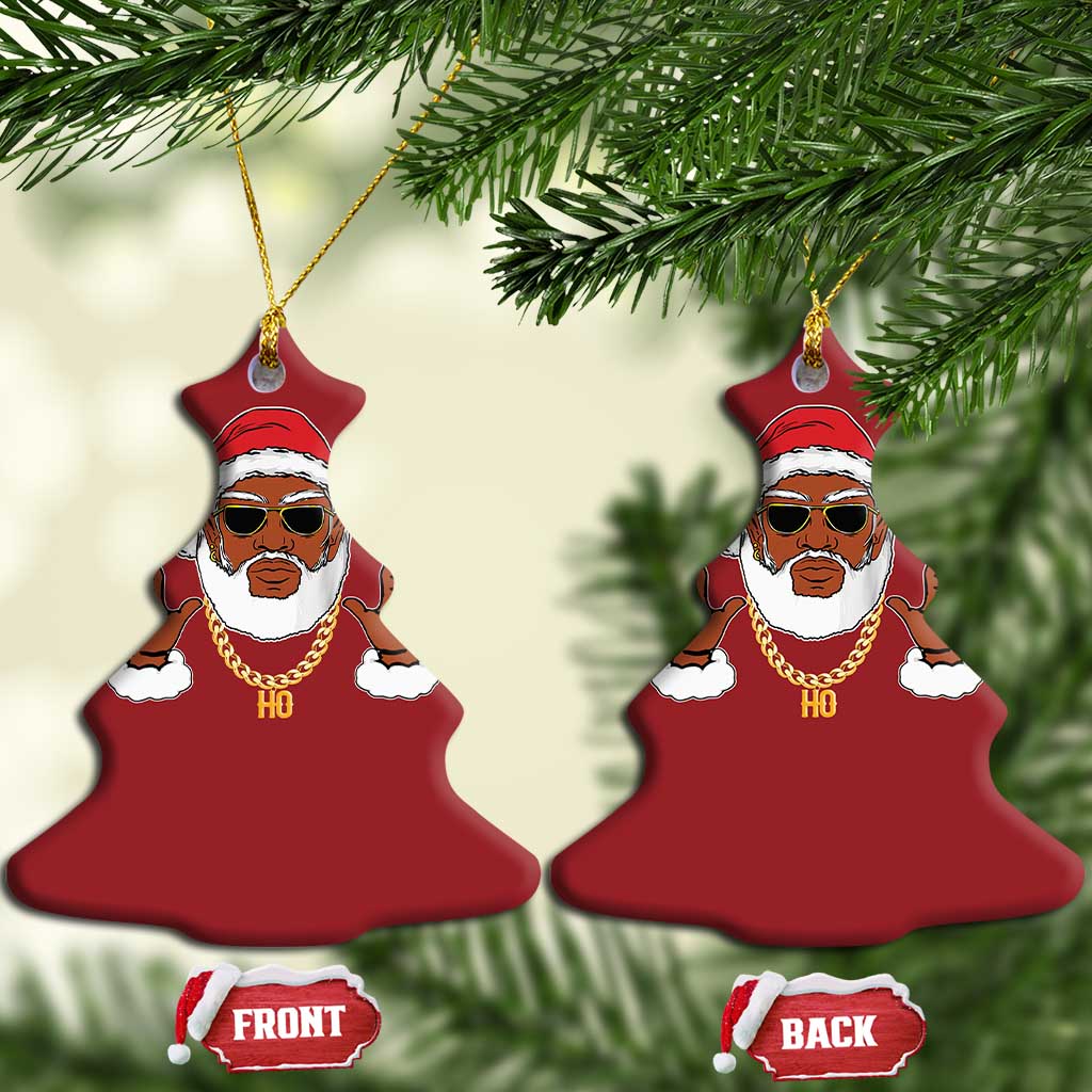 Funny Santa Christmas Ornament Black Hip Hop Santa African American Santa Rapper Fan