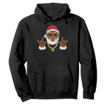 Funny Christmas Santa Hoodie Black Hip Hop Santa African American Santa Rapper Fan