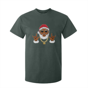 Funny Christmas Santa T Shirt For Kid Black Hip Hop Santa African American Santa Rapper Fan