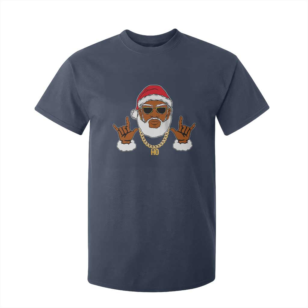 Funny Christmas Santa T Shirt For Kid Black Hip Hop Santa African American Santa Rapper Fan