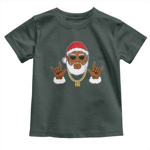 Funny Christmas Santa Toddler T Shirt Black Hip Hop Santa African American Santa Rapper Fan