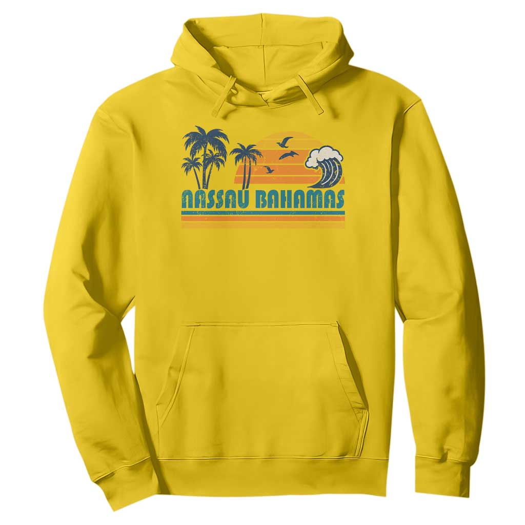 Vintage Nassau Hoodie Bahamas Vacation Beach Summer Retro Sunset - African Pride