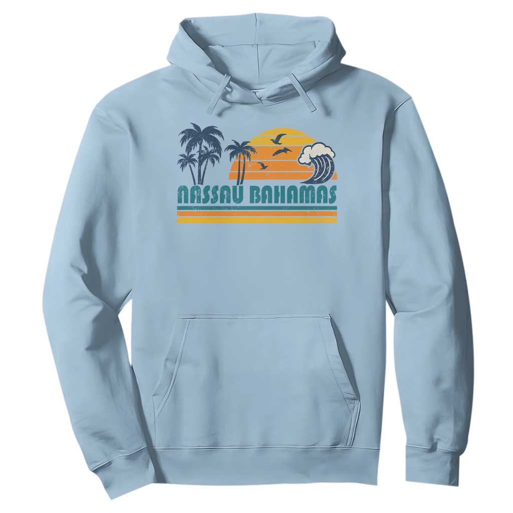 Vintage Nassau Hoodie Bahamas Vacation Beach Summer Retro Sunset - African Pride
