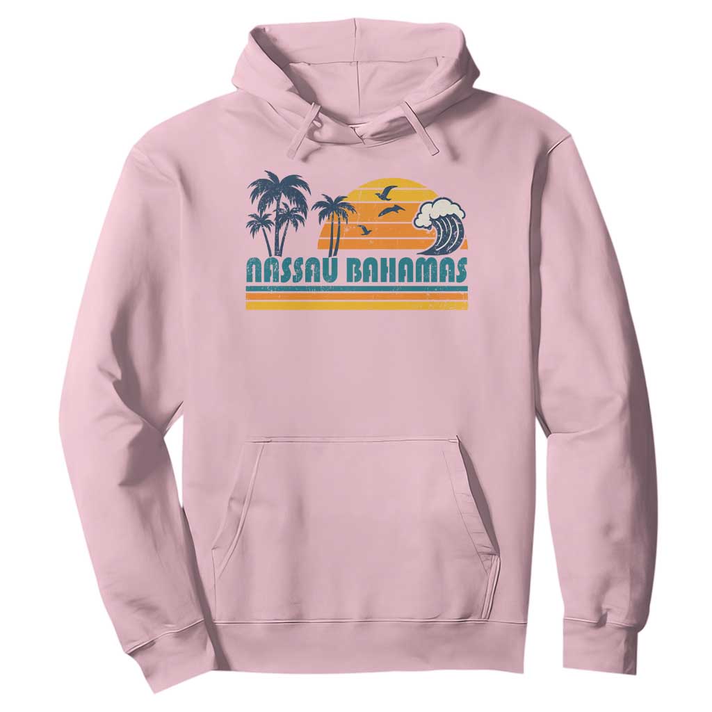 Vintage Nassau Hoodie Bahamas Vacation Beach Summer Retro Sunset - African Pride