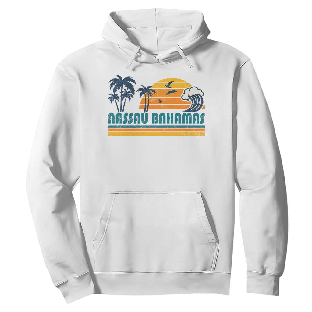 Vintage Nassau Hoodie Bahamas Vacation Beach Summer Retro Sunset - African Pride