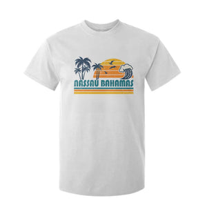 Vintage Nassau T Shirt For Kid Bahamas Vacation Beach Summer Retro Sunset - African Pride