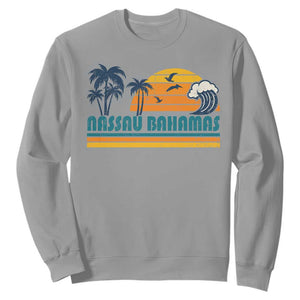 Vintage Nassau Sweatshirt Bahamas Vacation Beach Summer Retro Sunset - African Pride