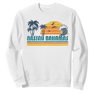 Vintage Nassau Sweatshirt Bahamas Vacation Beach Summer Retro Sunset - African Pride