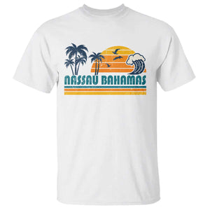 Vintage Nassau T Shirt Bahamas Vacation Beach Summer Retro Sunset - African Pride
