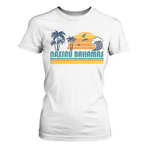 Vintage Nassau T Shirt For Women Bahamas Vacation Beach Summer Retro Sunset - African Pride