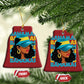 Bahamian Girl Christmas Ornament Melanin Afro Messy Bun Black Woman Bahamas Flag - African Pride