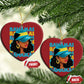 Bahamian Girl Christmas Ornament Melanin Afro Messy Bun Black Woman Bahamas Flag - African Pride