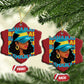 Bahamian Girl Christmas Ornament Melanin Afro Messy Bun Black Woman Bahamas Flag - African Pride