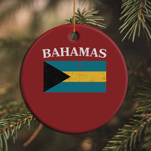 Bahamas Flag Christmas Ornament Retro Vintage Bahamian Gifts - African Pride