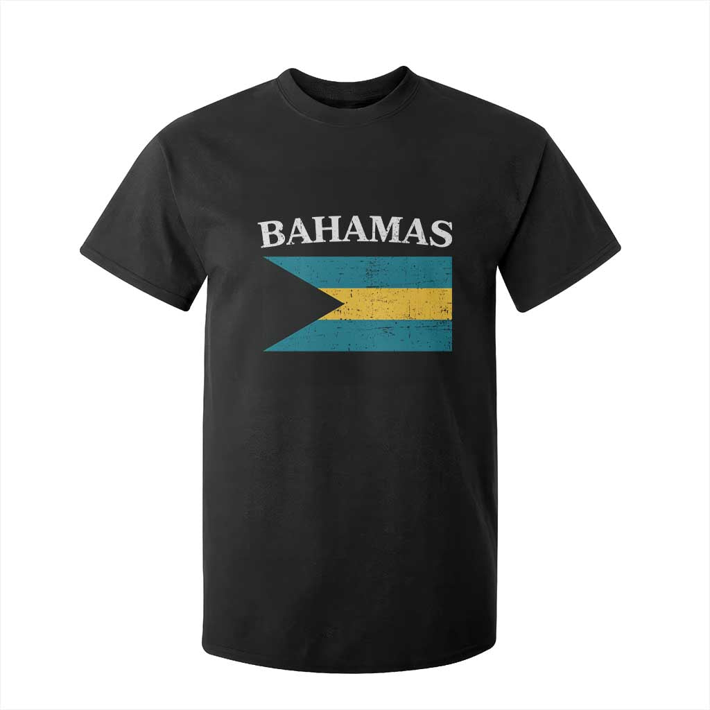 Bahamas Flag T Shirt For Kid Retro Vintage Bahamian Gifts - African Pride