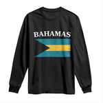 Bahamas Flag Long Sleeve Shirt Retro Vintage Bahamian Gifts - African Pride