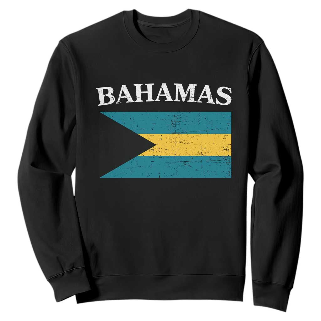 Bahamas Flag Sweatshirt Retro Vintage Bahamian Gifts - African Pride