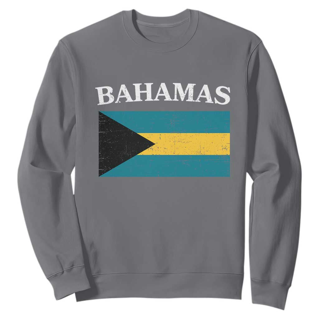Bahamas Flag Sweatshirt Retro Vintage Bahamian Gifts - African Pride