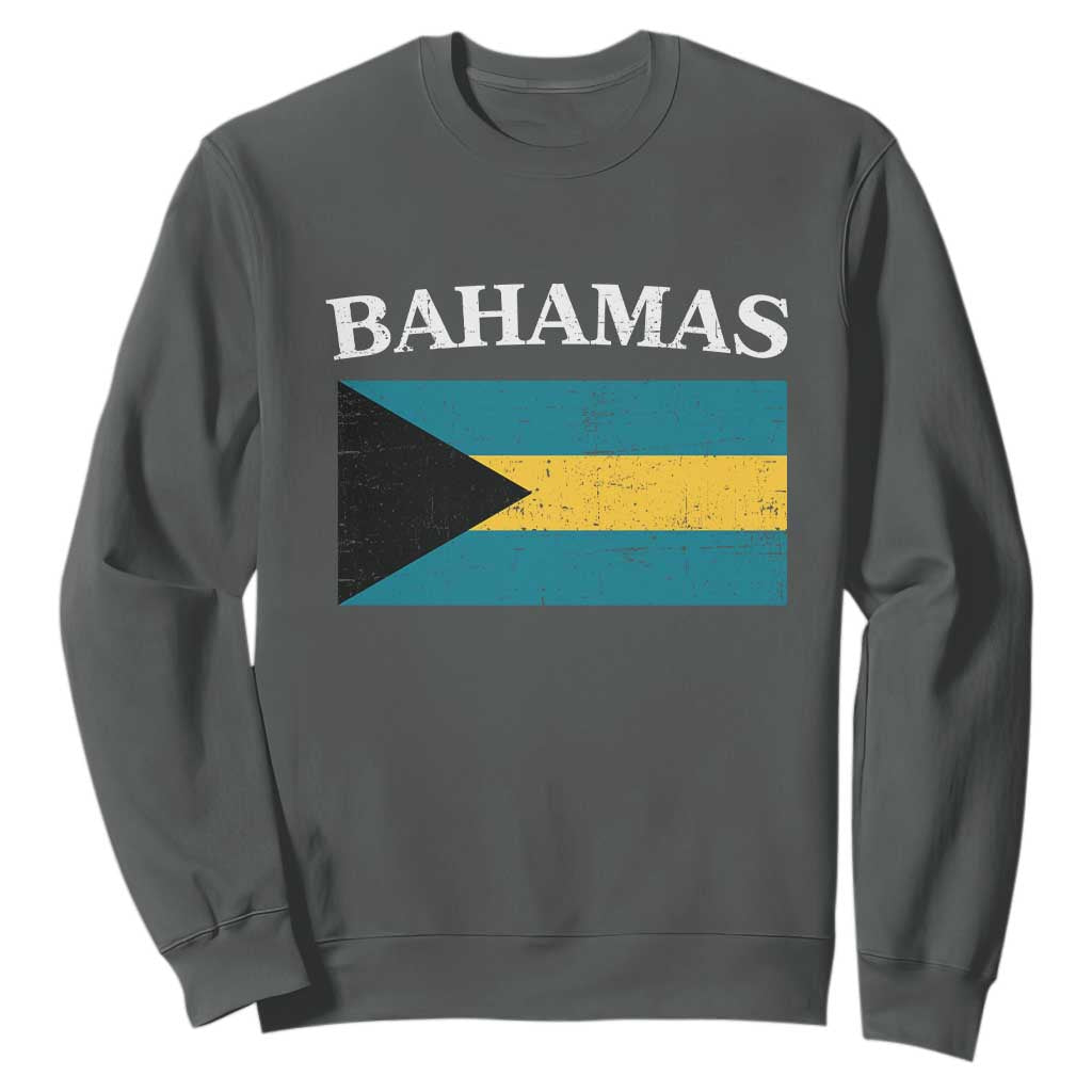 Bahamas Flag Sweatshirt Retro Vintage Bahamian Gifts - African Pride