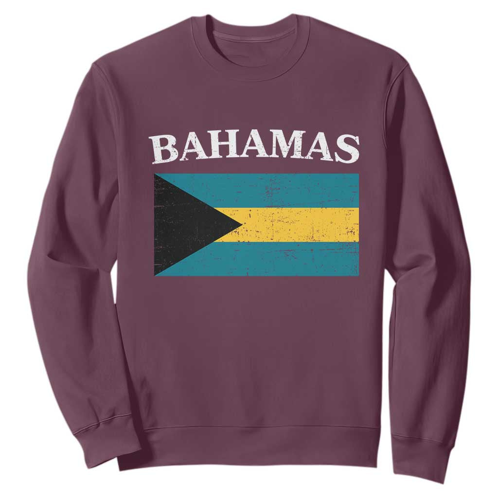 Bahamas Flag Sweatshirt Retro Vintage Bahamian Gifts - African Pride