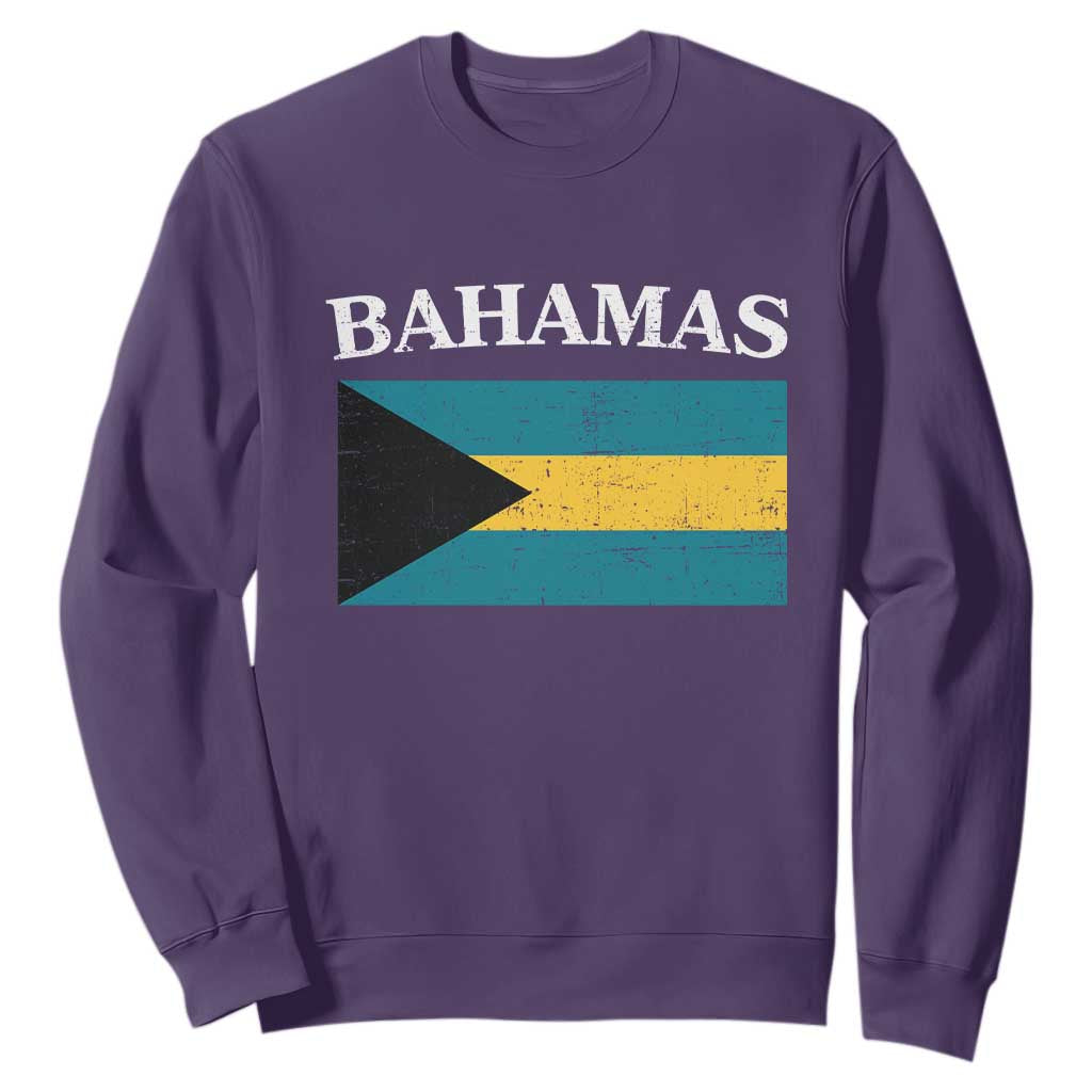 Bahamas Flag Sweatshirt Retro Vintage Bahamian Gifts - African Pride